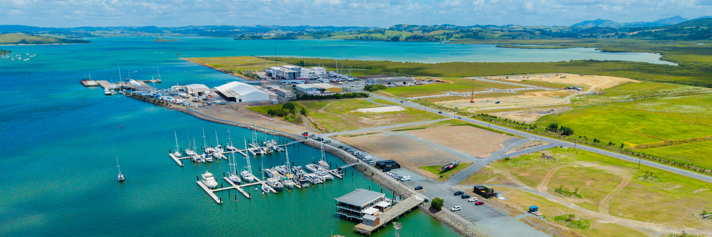 Aerial overview of Port Nikau whangarei