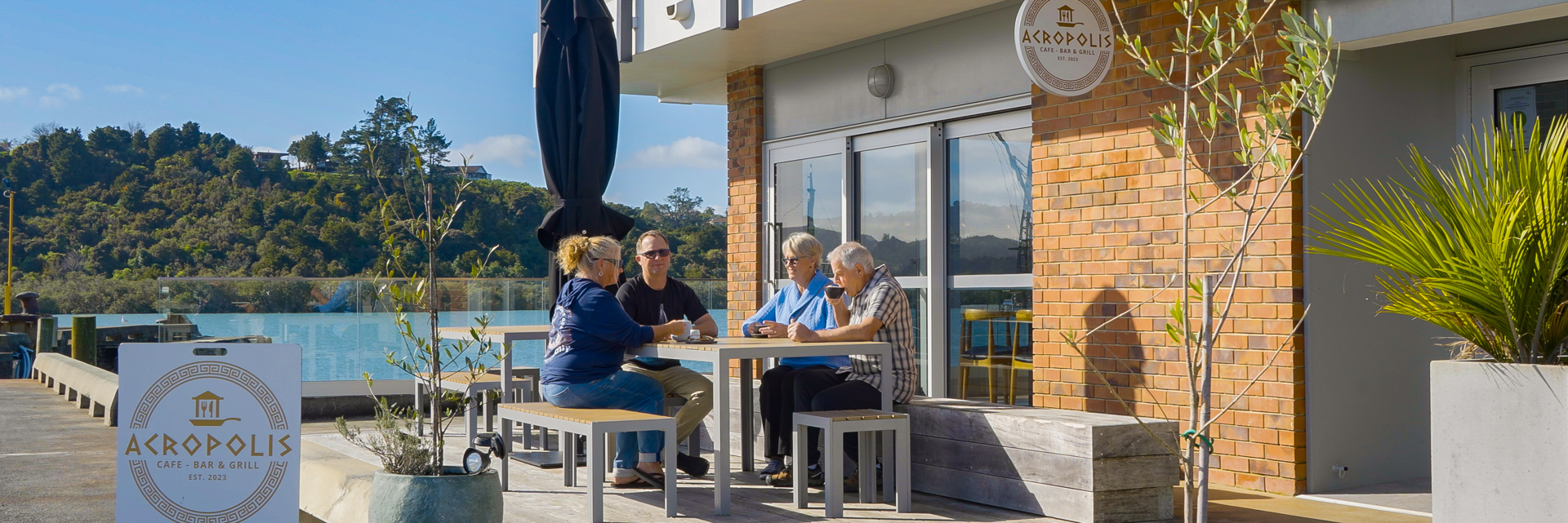 Diners at Acropolis Restaurant at Port Nikau Whangarei